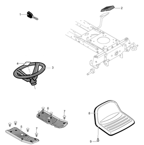 Customer Spec Diagram and Parts List for 42581X50D 2001 Briggs and Stratton Lawn Tractor